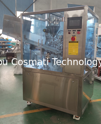 Automatic lotion cream toothpaste soft tube filling and sealing machine with automatic tube feeder
