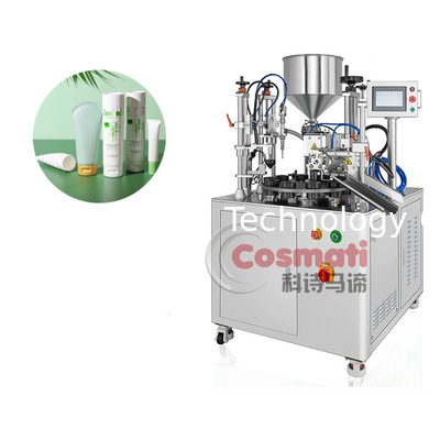 Semi automatic soft tube filling and ultrasonic sealing machine for cosmetic cream
