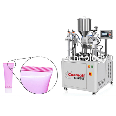 Semi automatic soft tube filling and ultrasonic sealing machine for cosmetic cream