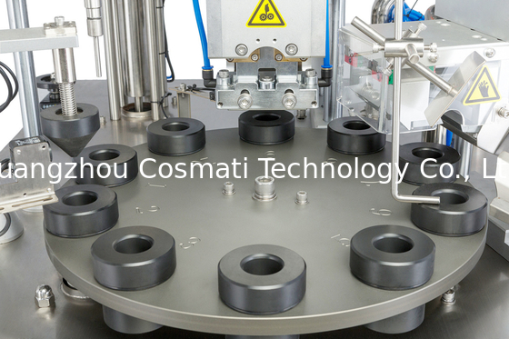 Semi automatic soft tube filling and ultrasonic sealing machine for cosmetic cream