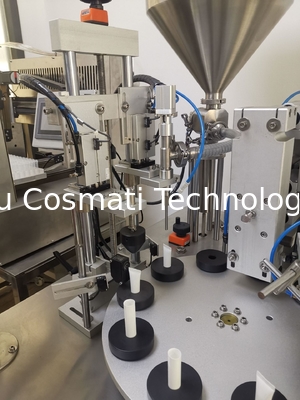 Semi automatic plastic tube filling and ultrasonic sealing machine for shampoo