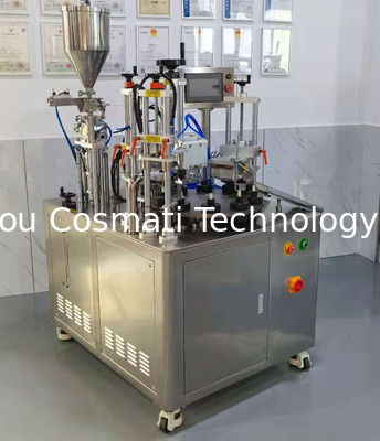 Semi automatic plastic tube filling and ultrasonic sealing machine for shampoo