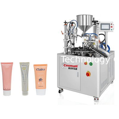 Semi automatic plastic tube filling and ultrasonic sealing machine for shampoo