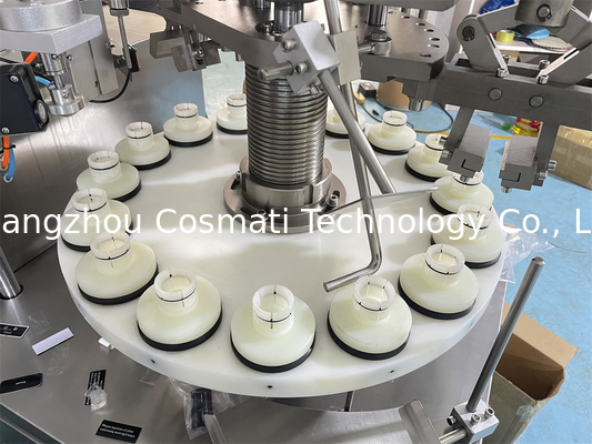 Semi automatic aluminum tube filling and crimping machine for cosmetic lotion hand cream glue