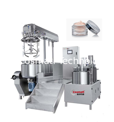 100L Vacuum Emulsifying Homogenizing Mixing Machine Steam or Electrical Heating with Oil and Water Pot