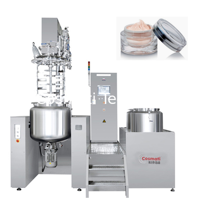 100L Vacuum Emulsifying Homogenizing Mixing Machine Steam or Electrical Heating with Oil and Water Pot