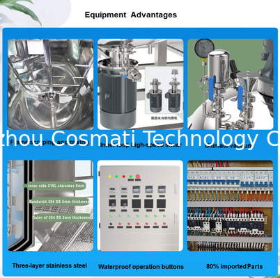 300l Electric Liquid Homogenizing Mixer Industrial Mixer Shampoo Detergent Liquid Soap Gel Making Machine