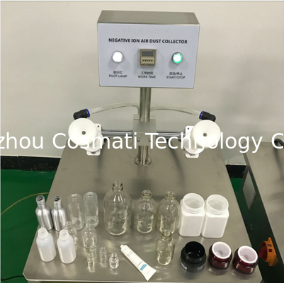 Semi automatic cosmetic bottle air cleaning machine