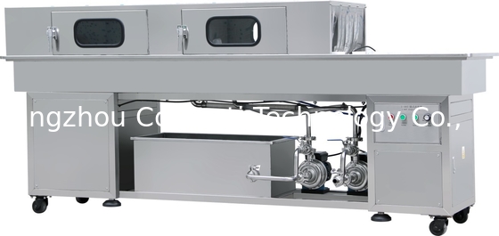 Semi-automatic chemical cosmetic plastic bottle tube glass jar bottle air cleaning machine equipment