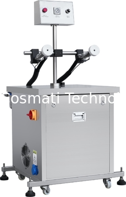 Semi-automatic chemical cosmetic plastic bottle tube glass jar bottle air cleaning machine equipment