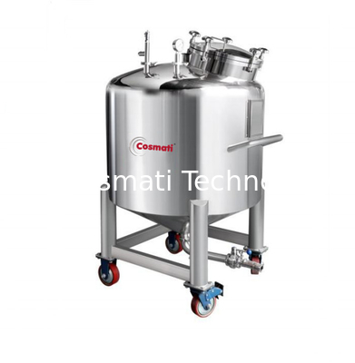 Custom 100L big capacity stainless steel movable sealed storage tank for storing liquid perfume