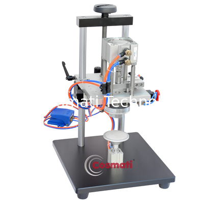 Pneumatic Perfume Collar Cap Press Machine Stainless Steel Table Type Perfume Collaring Machine for Glass Plastic Bottle