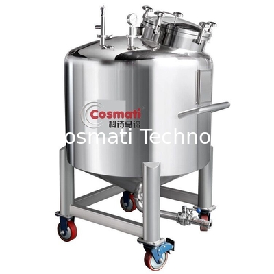 COSMATI Stainless Steel High Capacity Cosmetic Chemical Cream Perfume Mixing Storage Tank With Pneumatic Mixer