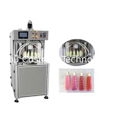 High Speed Spiral Lipstick Lip Gloss Eye Cream Production Line , Lip Gloss Filling Machine