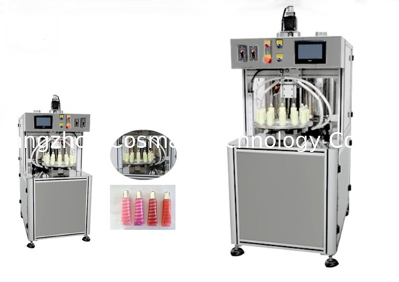 High Speed Spiral Lipstick Lip Gloss Eye Cream Production Line , Lip Gloss Filling Machine