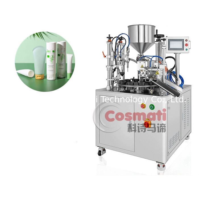 Semi automatic soft tube filling and ultrasonic sealing machine for cosmetic cream