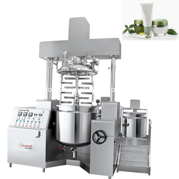 100L Vacuum Emulsifying Homogenizing Mixing Machine Steam or Electrical Heating with Oil and Water Pot