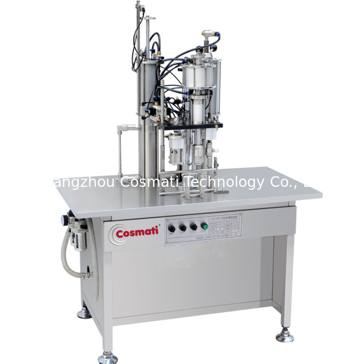 Semi-automatic sunscreen spray filling machine manual aerosol gas filling machine