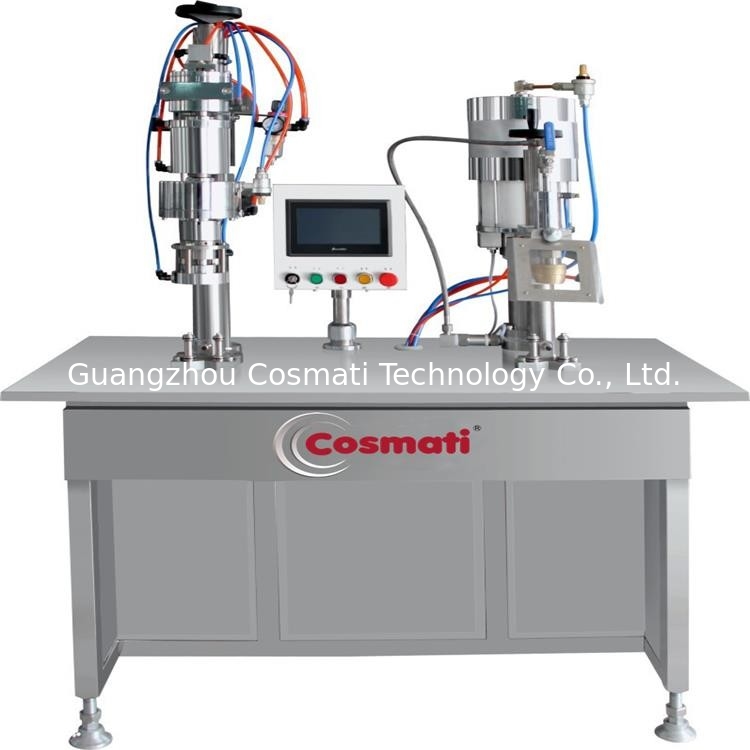 Semi-automatic aerosol gas insecticide Air fresher filling  aerosol body spray cans filling machines