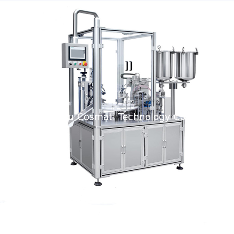 PLC Control Semi-Auto Rotary Type mascara/lipgloss filling machine